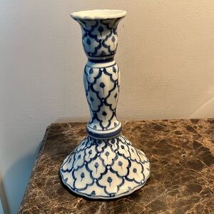 NWOT Andrea Sadek Blue and white candlestick